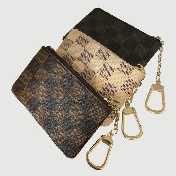 Pocket Coin Purse zipper Pouch Printed Mini Wallet, keychain clasp - Picture 4 of 10